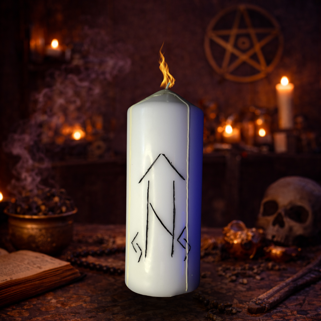 Prosperitate Profesionala – Lumanare Talisman cu Sigilii Runice pentru Evolutie in Cariera, Claritate, Stabilitate si Sustinere Energetica a Drumului Profesional – Giovani Tarot