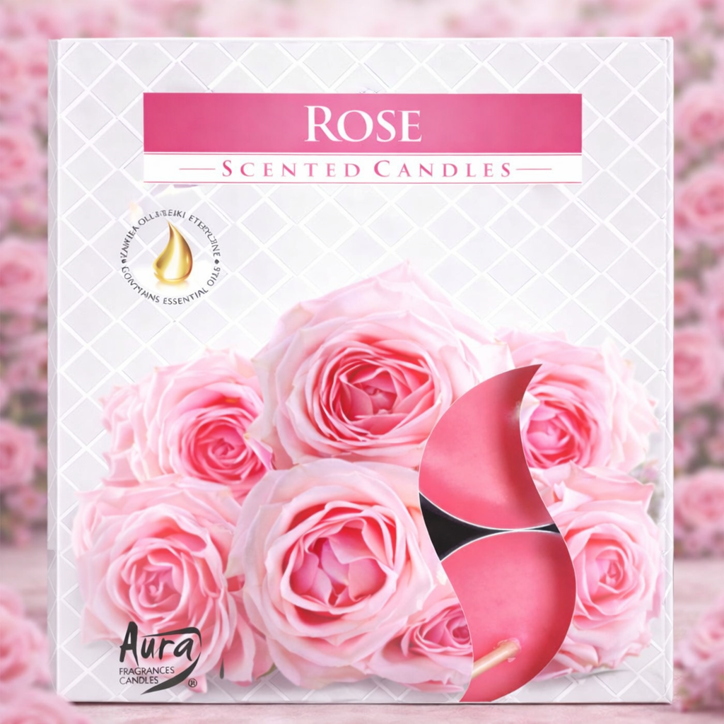 Lumanare parfumata Rose – Aroma delicata de trandafir | Aura Fragrances Candles