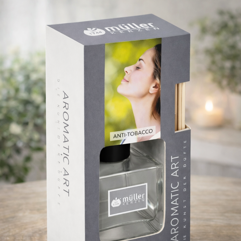 Difuzor de aroma cu betisoare Anti-Tutun – Neutralizare miros de fum – 100 ml