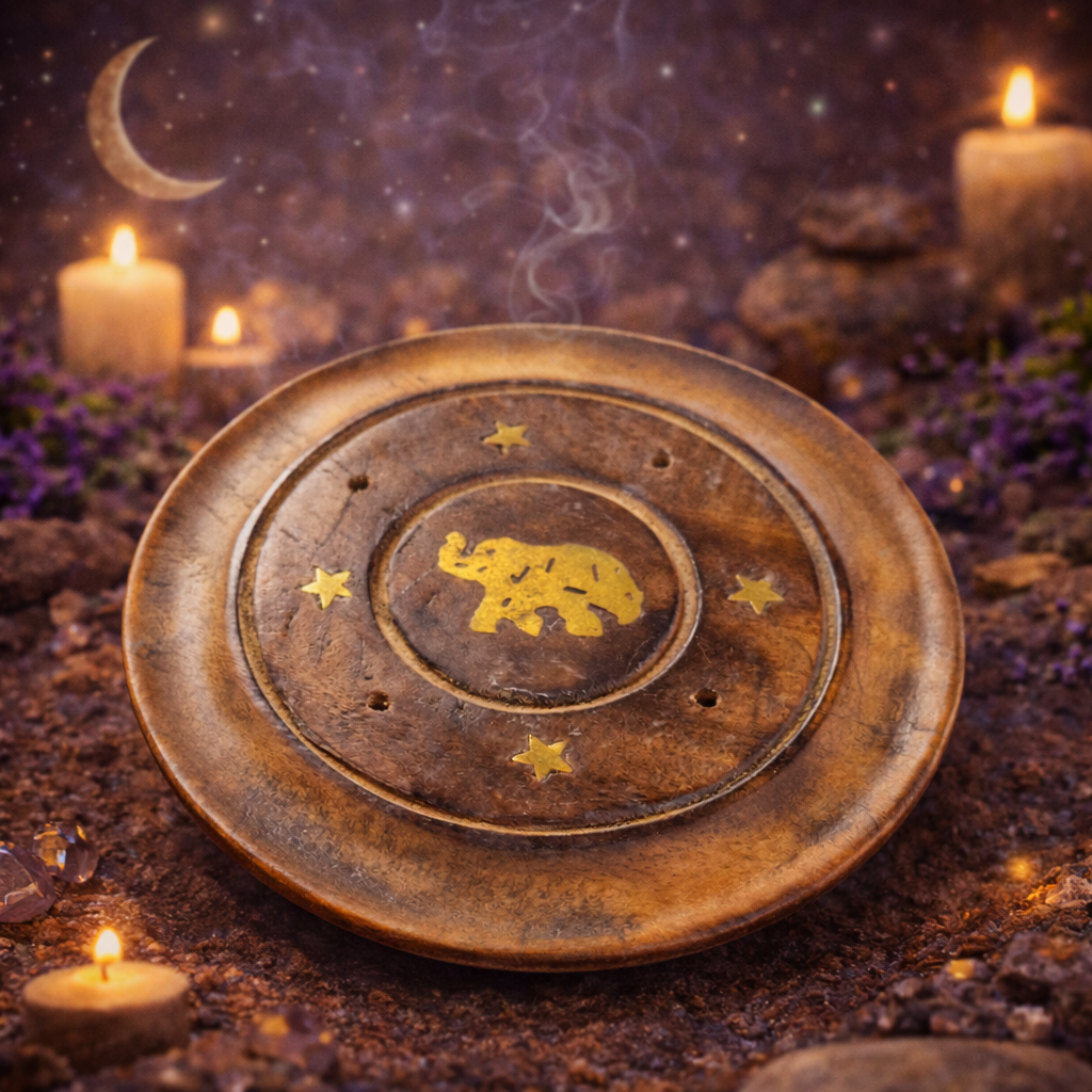 Suport Betisoare Parfumate din Lemn cu Elefant – Protectie, Noroc si Armonie Spirituala