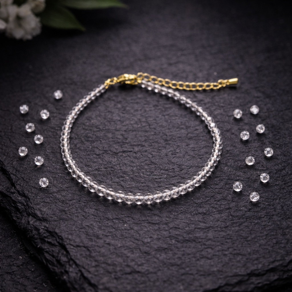 Bratara Obsidian de Gheata 3 mm – Protectie Energetica, Claritate Mentala si Echilibru Emotional | 17 cm