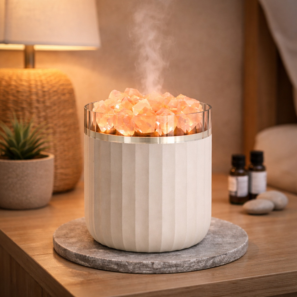 Difuzor electric cu sare de Himalaya pentru uleiuri esentiale – Umidificator