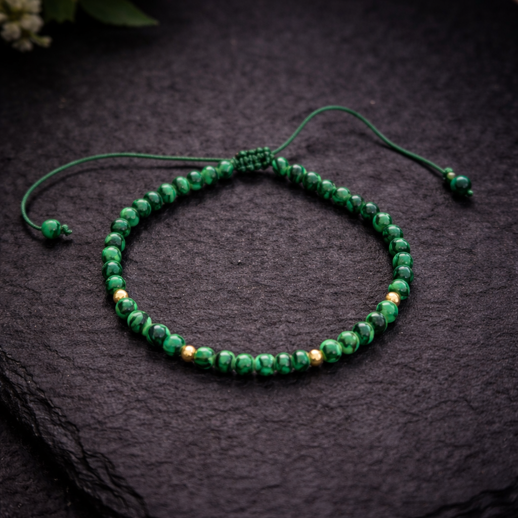 Bratara din Malachit – Protectie Energetica, Vindecare Emotionala si Transformare Interioara