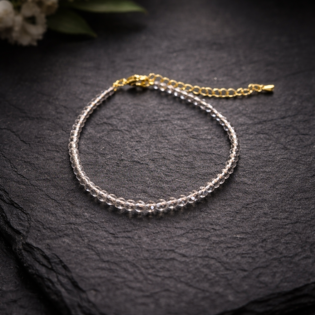 Bratara Obsidian de Gheata 3 mm – Protectie Energetica, Claritate Mentala si Echilibru Emotional | 17 cm