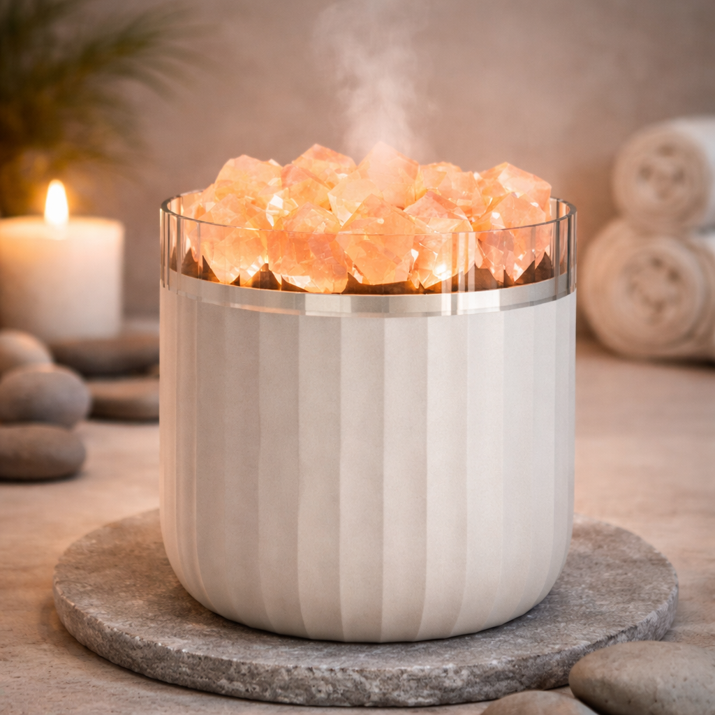 Difuzor electric cu sare de Himalaya pentru uleiuri esentiale – Umidificator
