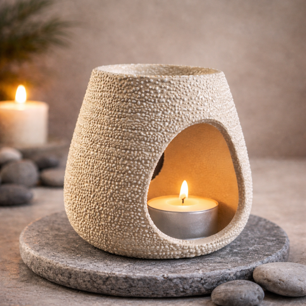 Difuzor ceramic multifunctional – Uleiuri esentiale si ceara, finisaj natural